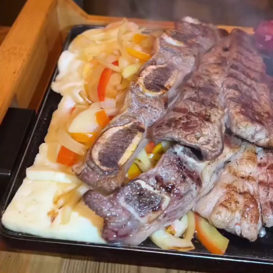 Charcoal grilled steak served at steak restaurant Camberwell